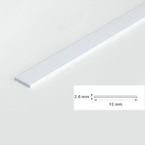 1 Metre PVC Durable Flat Bar Door Strips in Multiple Sizes