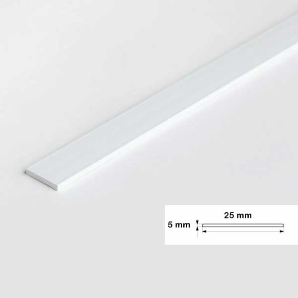 1 Metre PVC Durable Flat Bar Door Strips in Multiple Sizes