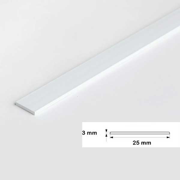 1 Metre PVC Durable Flat Bar Door Strips in Multiple Sizes
