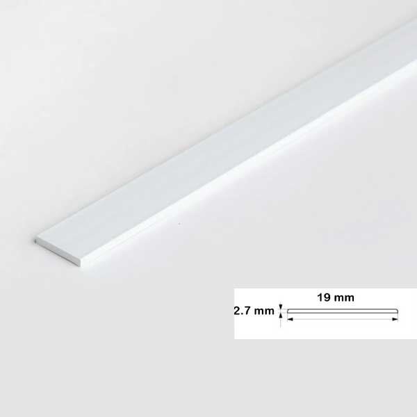 1 Metre PVC Durable Flat Bar Door Strips in Multiple Sizes