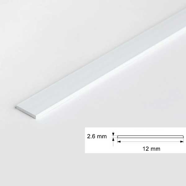 1 Metre PVC Durable Flat Bar Door Strips in Multiple Sizes