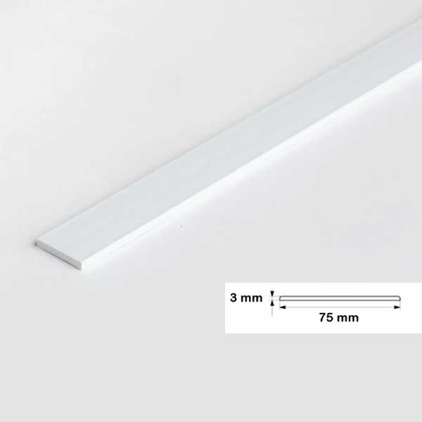 1 Metre PVC Durable Flat Bar Door Strips in Multiple Sizes