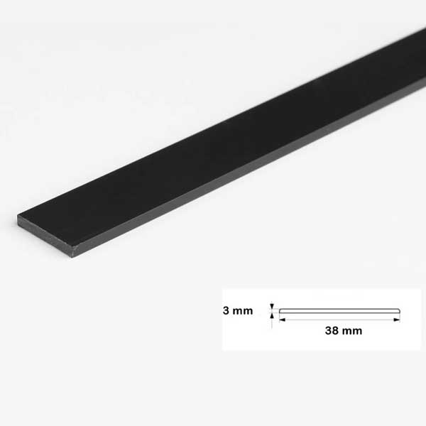 1 Metre PVC Durable Flat Bar Door Strips in Multiple Sizes