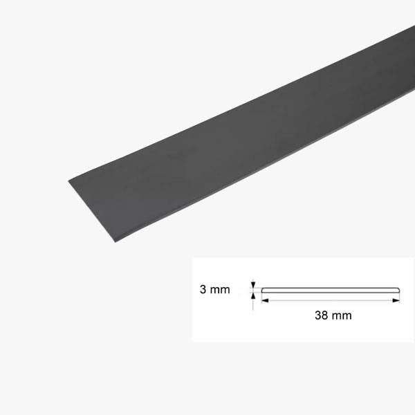 1 Metre PVC Durable Flat Bar Door Strips in Multiple Sizes