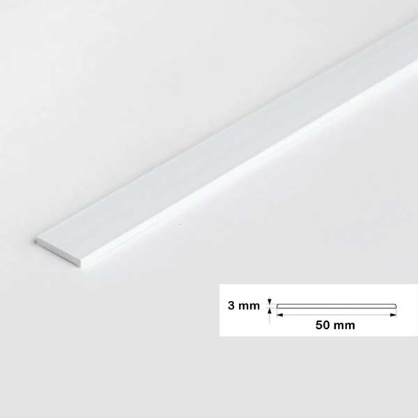 1 Metre PVC Durable Flat Bar Door Strips in Multiple Sizes