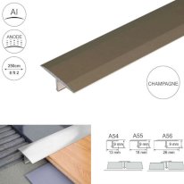 18mm Anodised Aluminium Threshold Trim T Bar Transition Trim For Tiles