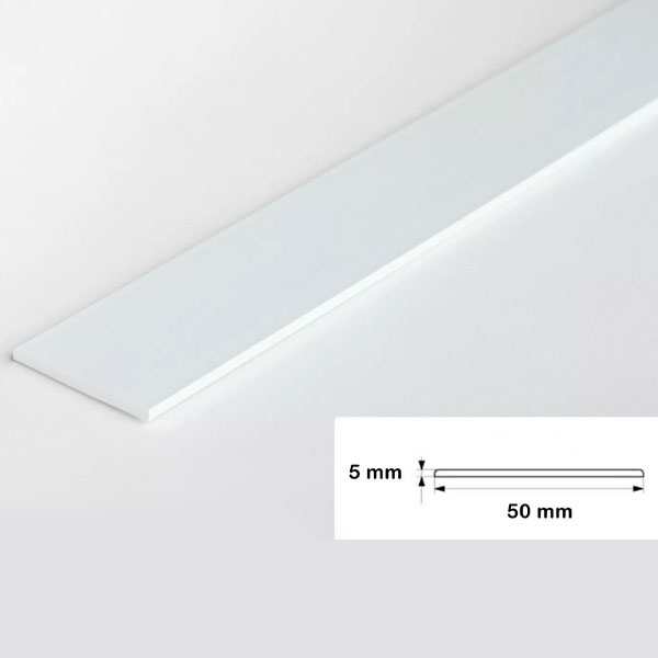 1m Durable PVC Architrave Cover Flat Bar 