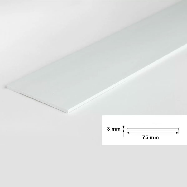 1m Durable PVC Architrave Cover Flat Bar 
