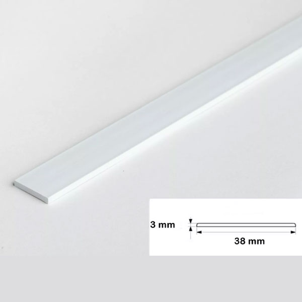 1m Durable PVC Architrave Cover Flat Bar 
