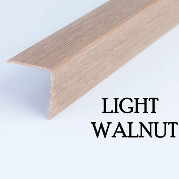 1m Plastic PVC Corner Angle Trim Wall Corner Guard Edge Protector Wood Effect