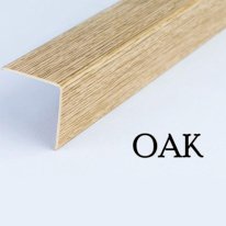 1m Plastic PVC Corner Angle Trim Wall Corner Guard Edge Protector Wood Effect