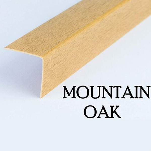1m Plastic PVC Corner Angle Trim Wall Corner Guard Edge Protector Wood Effect