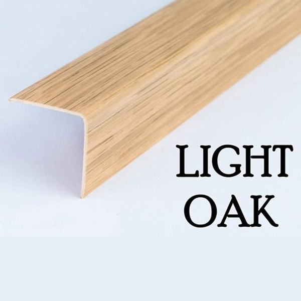 1m Plastic PVC Corner Angle Trim Wall Corner Guard Edge Protector Wood Effect