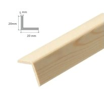 2.4m Pine Corner Angle Wooden Timber Edging Trim Moulding Beading