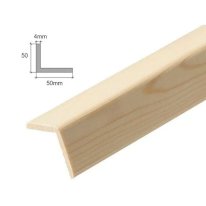 2.4m Pine Corner Angle Wooden Timber Edging Trim Moulding Beading