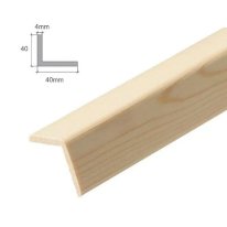 2.4m Pine Corner Angle Wooden Timber Edging Trim Moulding Beading