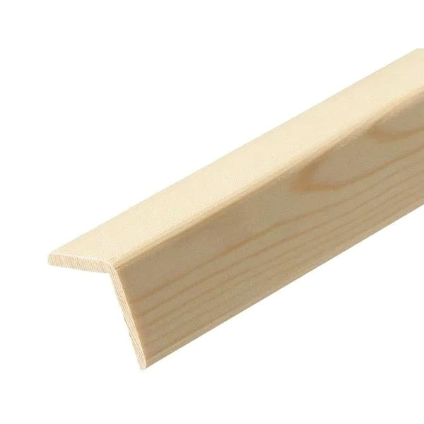 2.4m Pine Corner Angle Wooden Timber Edging Trim Moulding Beading