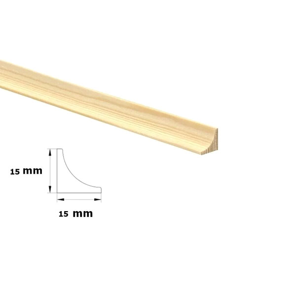 2.4m Pine Scotia Decorative Wooden Timber Edging Trim Moulding Beading