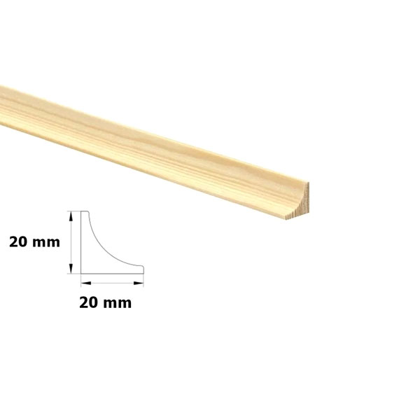 2.4m Pine Scotia Decorative Wooden Timber Edging Trim Moulding Beading