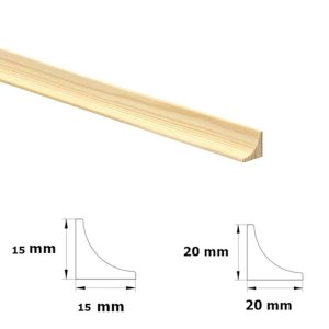 2.4m Pine Scotia Decorative Wooden Timber Edging Trim Moulding Beading