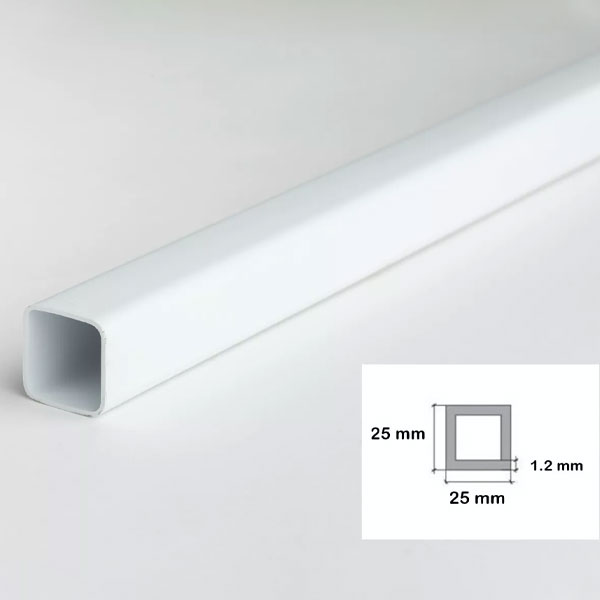 2.5m PVC Square Tubes,  Box Section and Square  Pipe