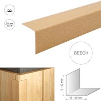 2.75m Wood Effect Plastic Pvc Corner 90 Degree Angle Trim