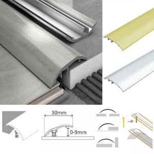 30mm Aluminium Door Threshold Strip 4-in-1 Multi-Purpose Floor Trim 