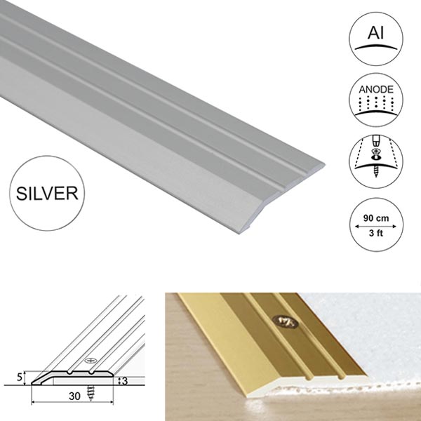 30mm Wide Aluminum Door Threshold For Connecting Wooden And laminate