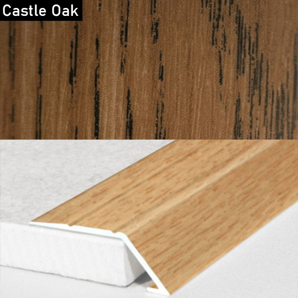 31mm Self Adhesive Aluminium Wood Effect door Threshold Ramp