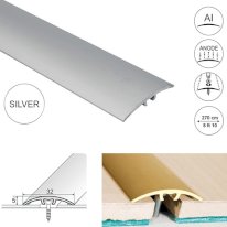 32mm Wide Aluminium Door Thresholds for Wooden & Laminate Floor