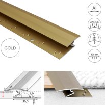 35mm Wide Aluminium Z Profiles For Joining Carpet to Wood