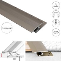 35mm Wide Aluminium Z Profiles For Joining Carpet to Wood