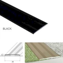 35mm Wide Flat Aluminium Door Thresholds Self Adhesive, Floor Trim