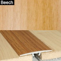 36mm Aluminium Wood Effect Door Floor Bar Edge Trim Threshold