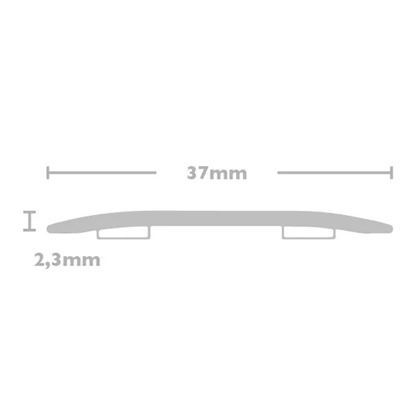 37mm Flat Door Bar Cover Threshold Plate Stick Down Profile Edge Strip 