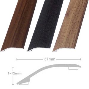 37mm Ramp Reducer Stick Down Thr'eshold Door Bars Profile Edge Strip For Laminate, Vinyl & Tile