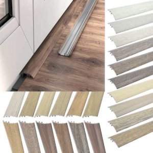 37mm Self Adhesive Aluminium Door Threshold Strip 4-in-1 Multi-Purpose Trim 