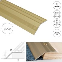 37mm Wide Non Slip Aluminium Door Floor Trim Carpet Thresholds Ramp