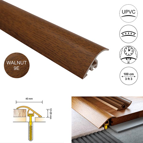 40mm UPVC Wood Effect Door Threshold Ramp