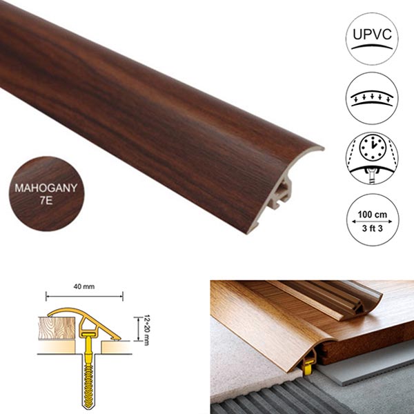 40mm UPVC Wood Effect Door Threshold Ramp