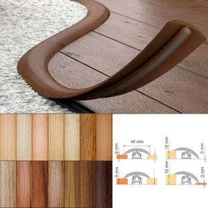 40mm Wide PVC Flexible Flooring Transition Profile Door Threshold
