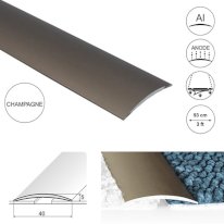 40mm Wide Self Adhesive Aluminium Door Thresholds For Connecting Wooden Or Carpet Floors