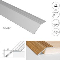 41mm Wide Anti-Slip Aluminium Door Thresholds Ramp Self Adhesive