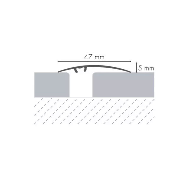 47mm Self Adhesive Aluminium Wood Effect Door Floor Trim Threshold Laminate