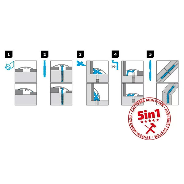 47mm Self Adhesive Aluminium Wood Effect Door Floor Trim Threshold Laminate