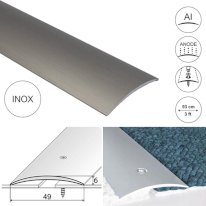 Aluminium Door Trim 49mm – Wood to Carpet Floor Joiner