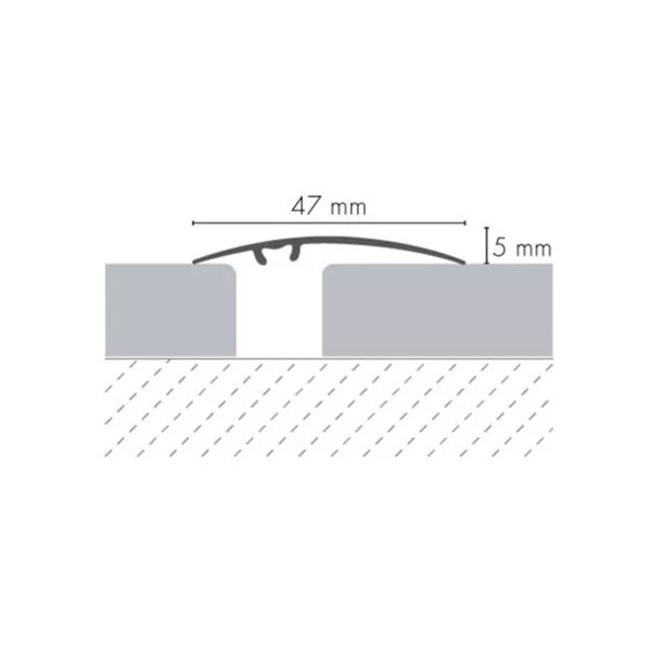 50mm Aluminium Wood Effect Door Edging Floor Trim Threshold Laminate