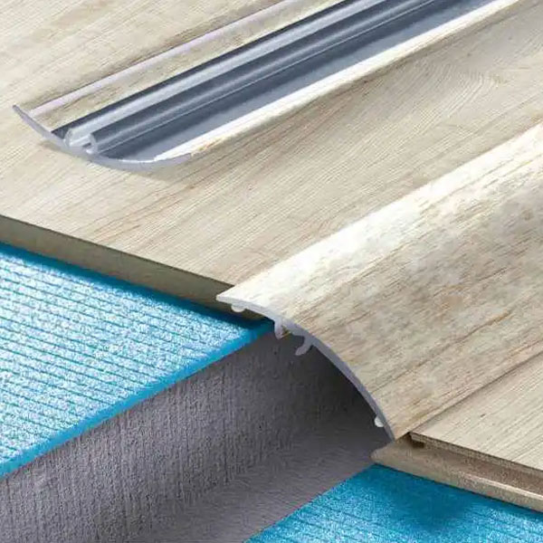 50mm Aluminium Wood Effect Door Edging Floor Trim Threshold Laminate