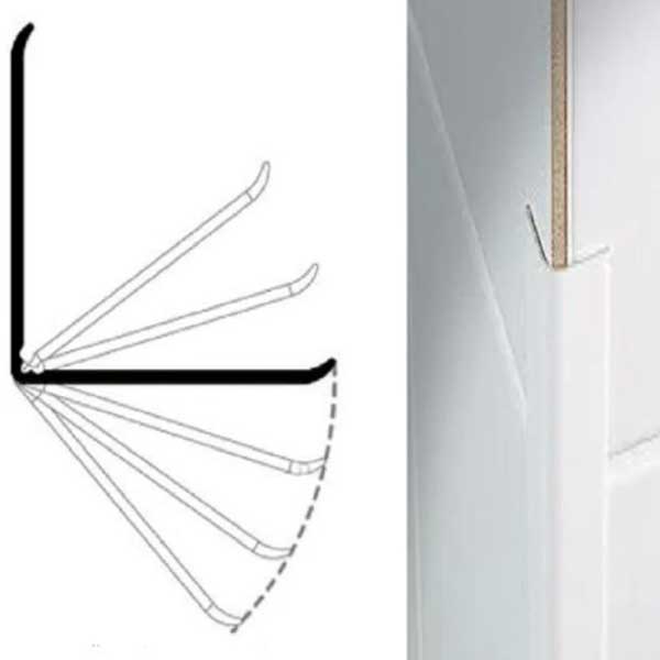 White 5m Flexible Angle UPVC Corner Trim