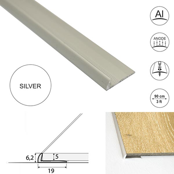 5mm Flooring Aluminium Door Thresholds for Luxury Click Vinyl Flooring